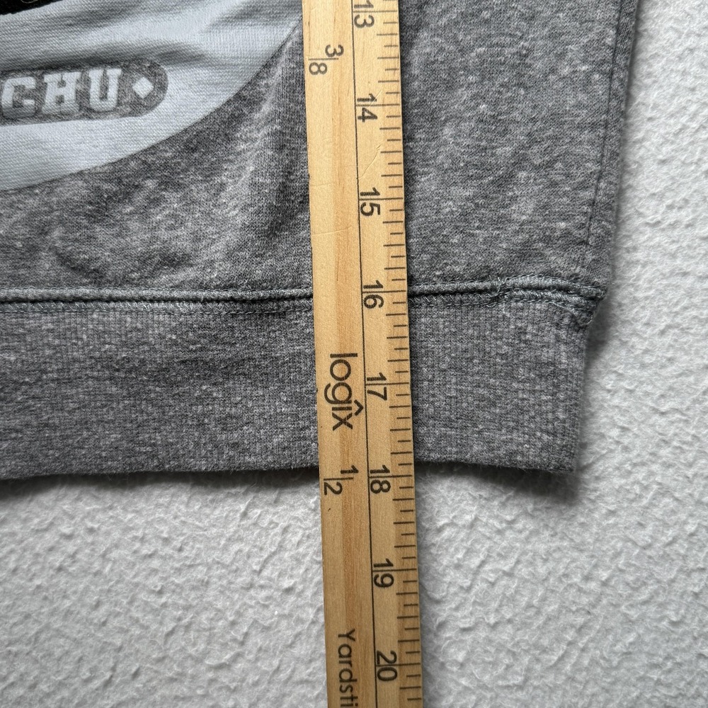Vtg 90s Pokemon Pikachu Sweatshirt Boys Sz XS Gray Black Raglan Crewneck Graphic - Picture 6 of 7